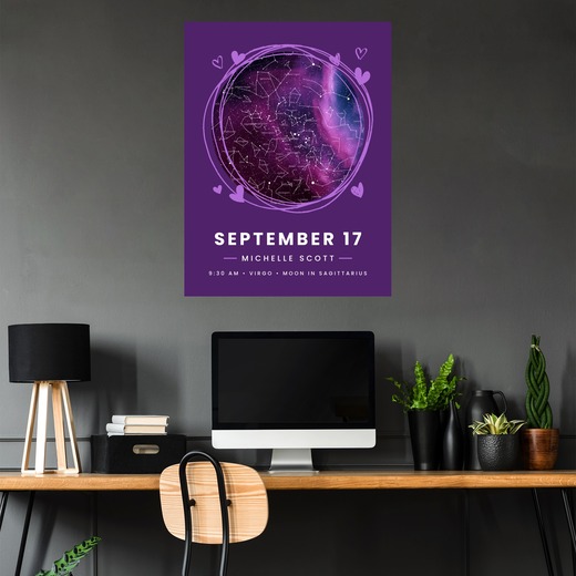 The Day you Were Born Poster - Nebula - Celestial Map 5