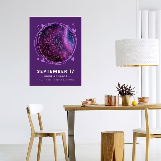 The Day you Were Born Poster - Nebula - Celestial Map 6