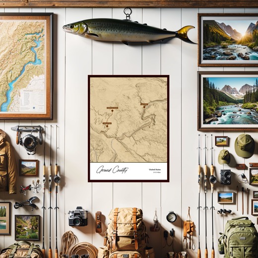 Our Trip to Arches National Park Poster - Topo Map 2