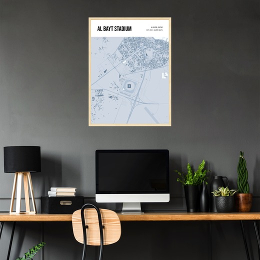 Al Bayt Stadium Poster - Street Map 2