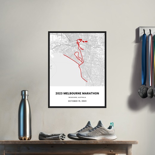 2023 Melbourne Marathon Poster - Route Map 3