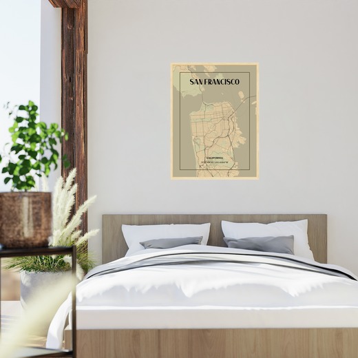 San Francisco in Vintage Poster - Street Map 5