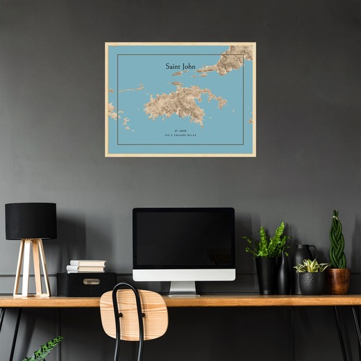 Island of St John Map Poster 2