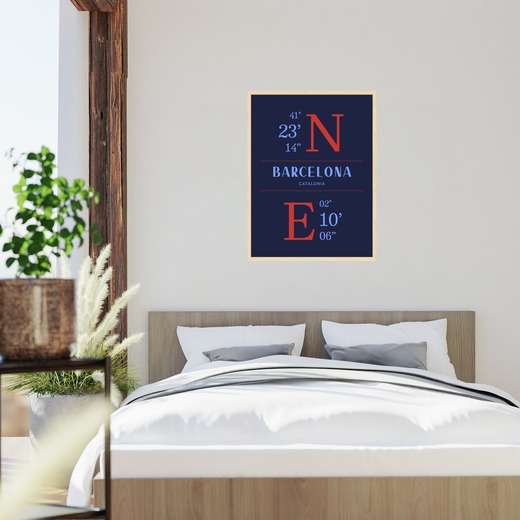 Barcelona Coordinates Poster 5