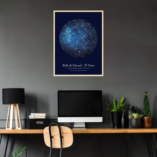 Our Silver Anniversary Poster in Starry - Celestial Map 2