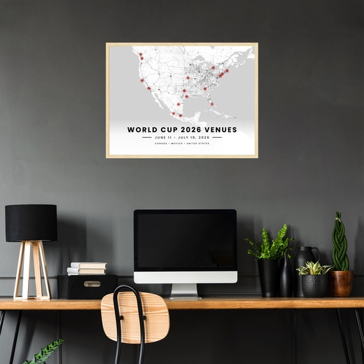 World Cup 2026 Venues Poster - Street Map 3