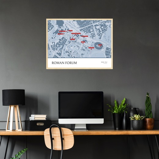 Roman Forum Poster - Street Map 2