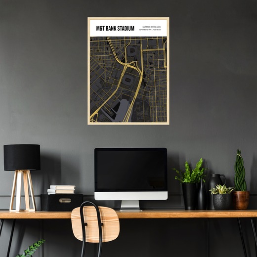 Baltimore Ravens Stadium Poster - Street Map 4