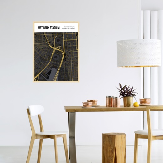 Baltimore Ravens Stadium Poster - Street Map 5