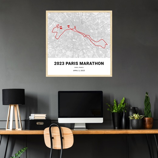 2023 Paris Marathon Poster - Route Map 4