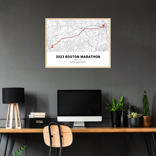 2023 Boston Marathon Poster - Route Map 4