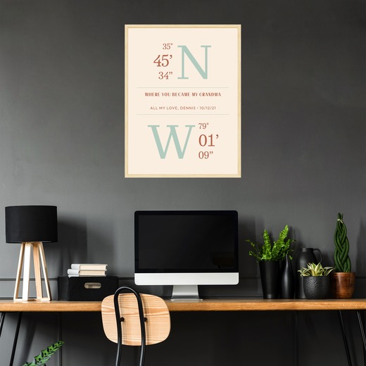 Where You Became My Grandma Poster - Coordinates 3