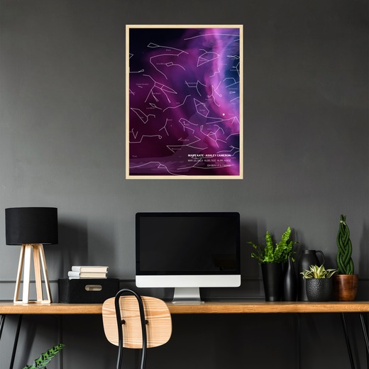 Newborn Twins Poster in Nebula - Celestial Map 5