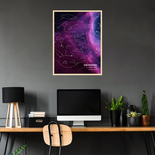 Our Wedding Poster in Nebula - Celestial Map 2