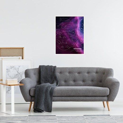 Our Wedding Poster in Nebula - Celestial Map 4