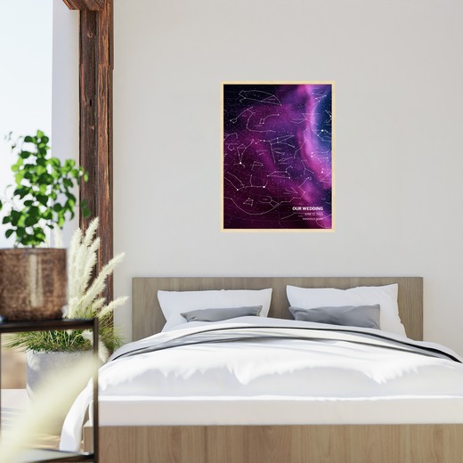 Our Wedding Poster in Nebula - Celestial Map 5