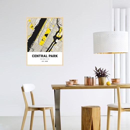 Central Park Poster - Street Map 3