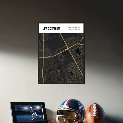 San Francisco 49ers Stadium Poster - Street Map 3