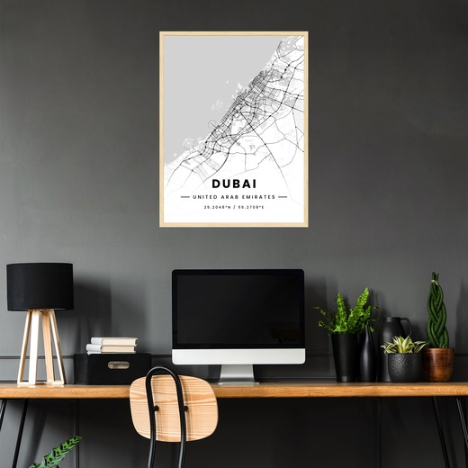 Dubai in Light Poster - Street Map 2