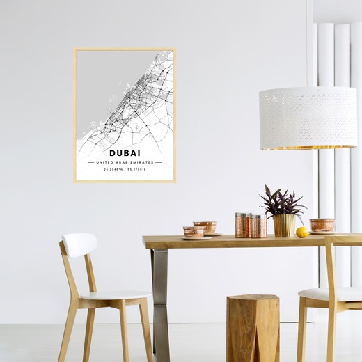 Dubai in Light Poster - Street Map 3