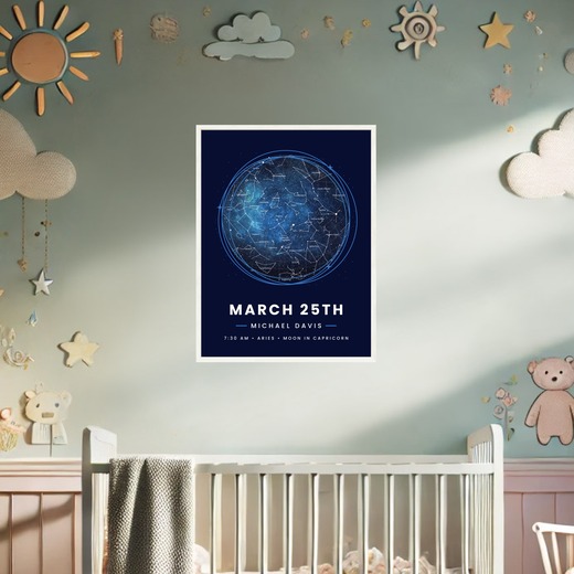 The Day you Were Born Poster - Starry - Celestial Map 2