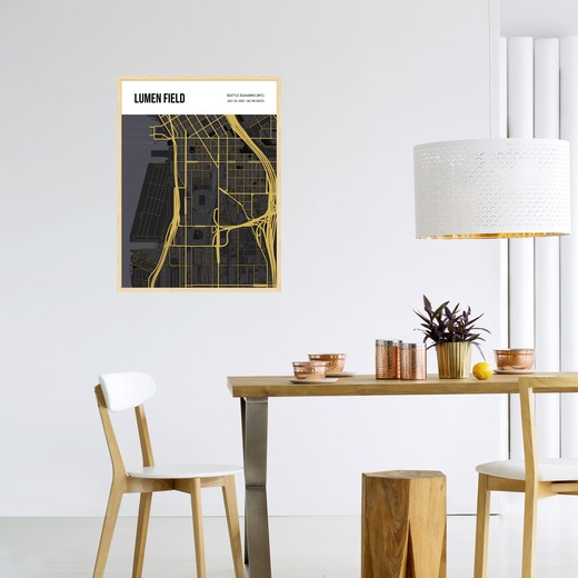 Seattle Seahawks Stadium Poster - Street Map 5