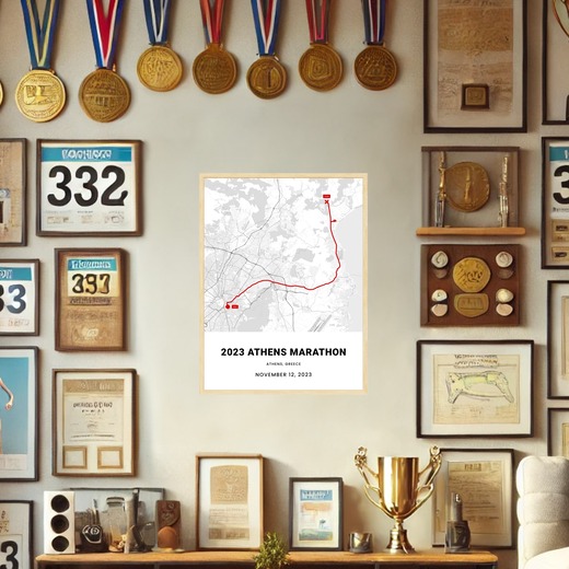 2023 Athens Marathon Poster - Route Map 2