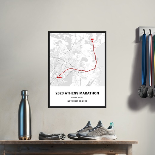 2023 Athens Marathon Poster - Route Map 3