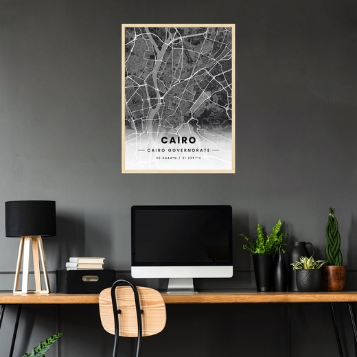 Cairo in Dark Poster - Street Map 2