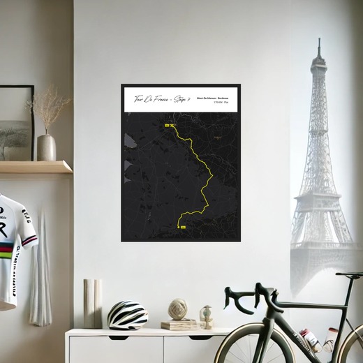 2023 Tour de France Stage 7 Poster - Route Map 2