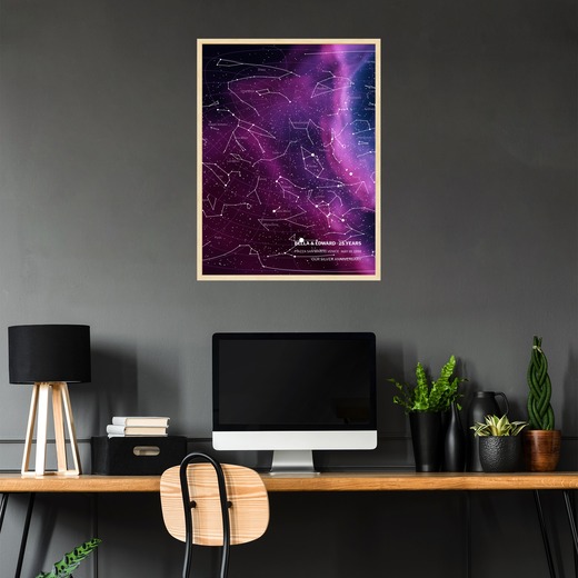 Our Silver Anniversary Poster in Nebula - Celestial Map 2