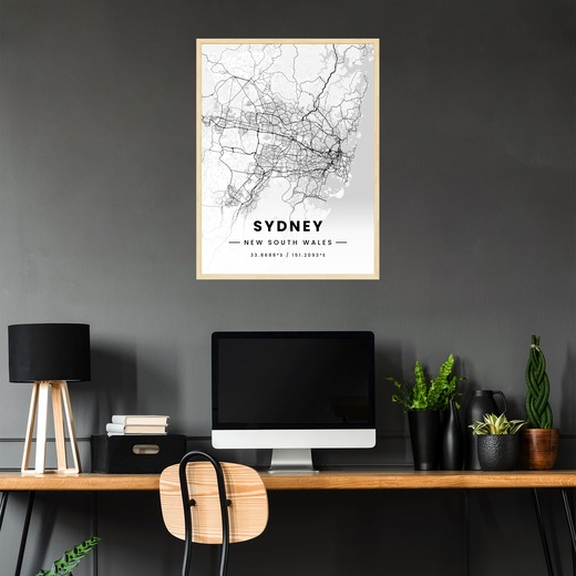 Sydney in Light Poster - Street Map 2