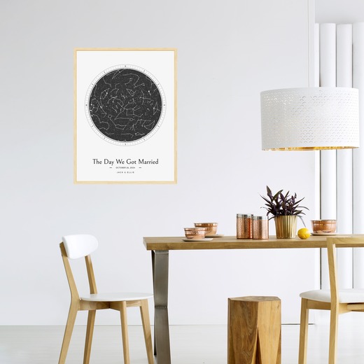 The Day We Got Married Poster - Celestial Map 3