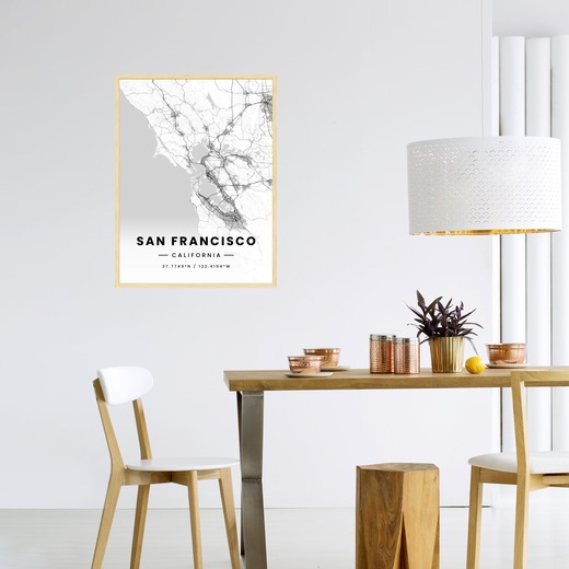 San Francisco in Light Poster - Street Map 3