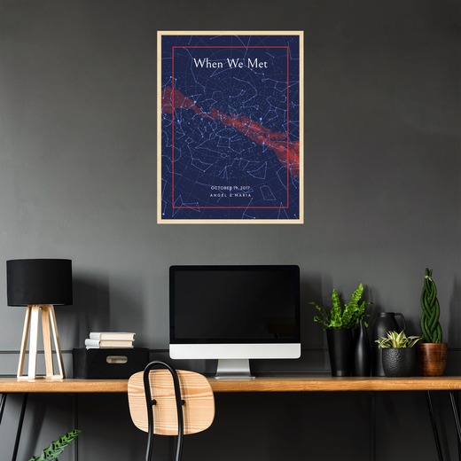 When We Met Poster - Classic Celestial Map 2