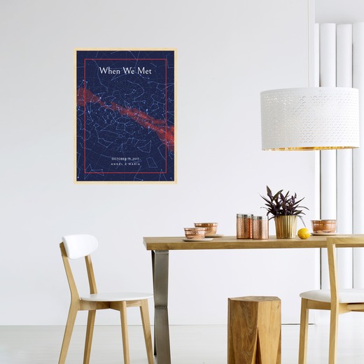 When We Met Poster - Classic Celestial Map 3