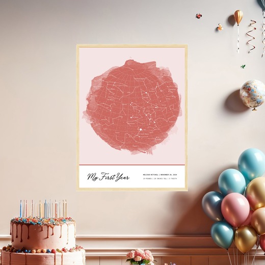 1st Birthday Poster - Celestial Map 2