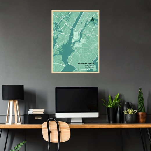 Brooklyn Bridge Poster - Street Map 2