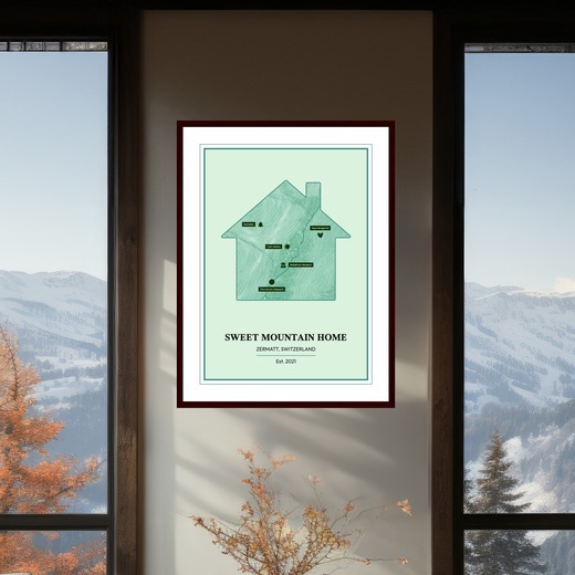 Our Mountain Home Poster - Topo Map 2