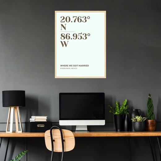 Where We Got Married Poster - Classic Coordinates 2