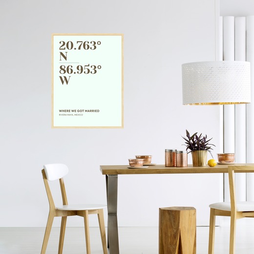 Where We Got Married Poster - Classic Coordinates 3