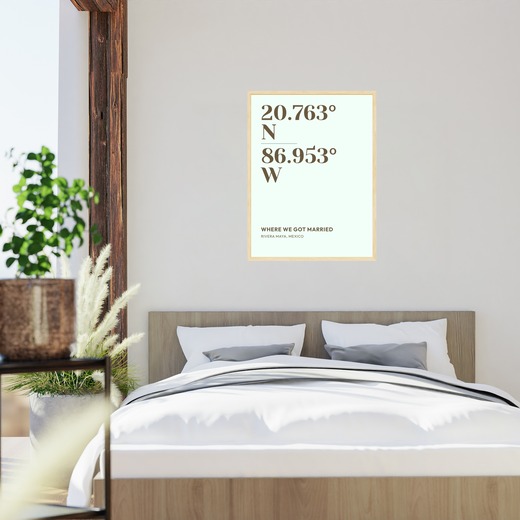 Where We Got Married Poster - Classic Coordinates 5