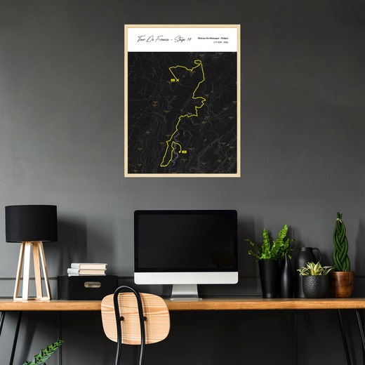 2023 Tour de France Stage 19 Poster - Route Map 3