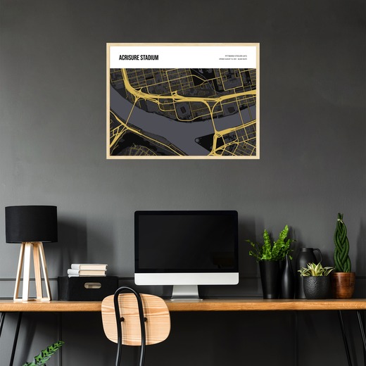 Pittsburgh Steelers Stadium Poster - Street Map 4