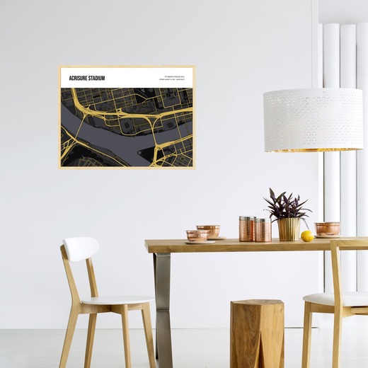 Pittsburgh Steelers Stadium Poster - Street Map 5