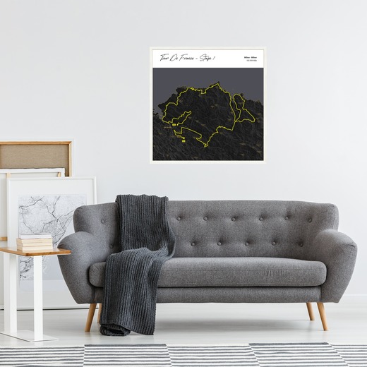 2023 Tour de France Stage 1 Poster - Route Map 4