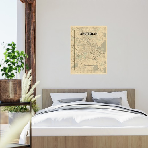 Amsterdam in Vintage Poster - Street Map 5