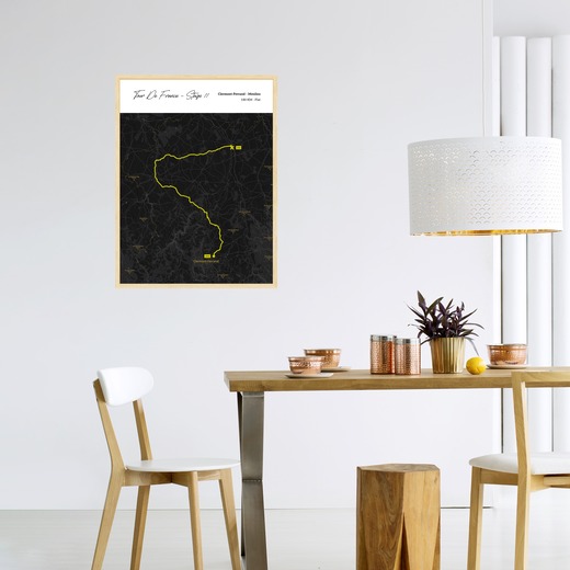 2023 Tour de France Stage 11 Poster - Route Map 4