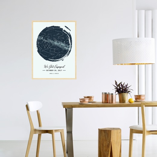 When We Got Engaged Poster - Celestial Map 3