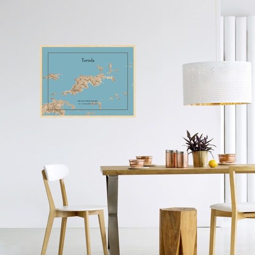 Island of Tortola Map Poster 3